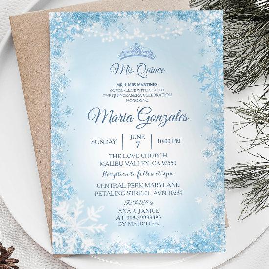 Winter Blue Christmas Mis Quince Celebration