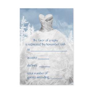 Winter Blue Snowflakes Quinceanera RSVP