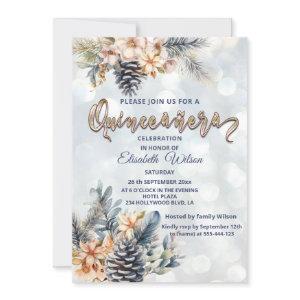 Winter modern bokeh floral watercolor