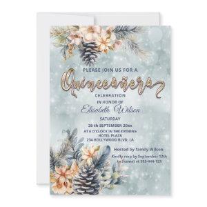 Winter modern bokeh floral watercolor