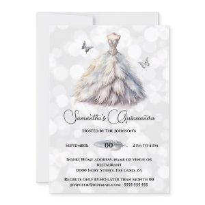 Winter princess Quinceañera fantasy ballgown chic