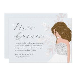 Winter Snow 15th Birthday Quinceañera QR Code