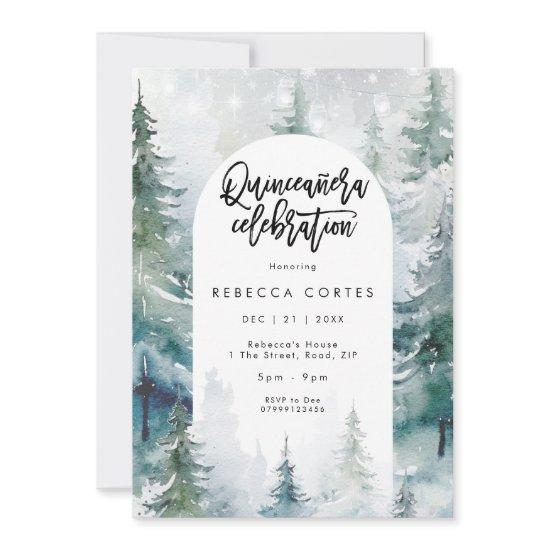 Winter Snow Quinceanera 15th birthday