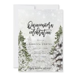 Winter Snow Quinceanera 15th birthday