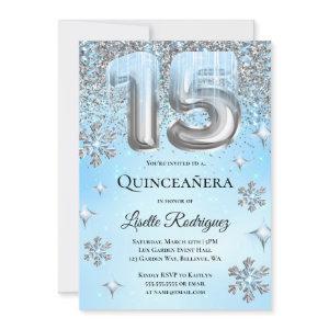 Winter Wonderland Blue Silver Balloons Quinceanera