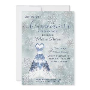 Winter wonderland dusty blue Quinceañera