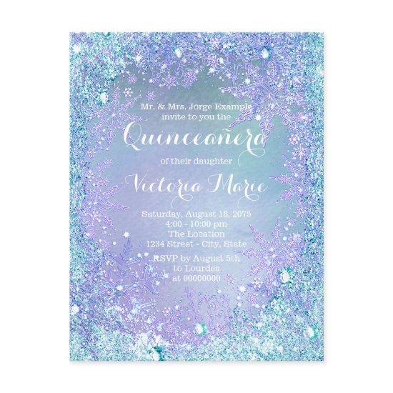 Winter Wonderland Pruple Teal Quinceanera