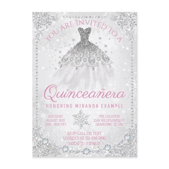 Winter Wonderland Snowflake Quinceanera