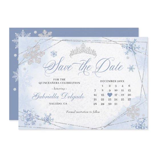 Winter Wonderland Snowflake Save The Date