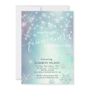 Winter wonderland snowflakes  Quinceañera  Invitat
