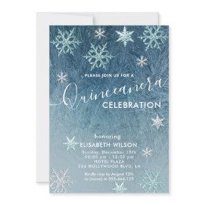 Winter wonderland snowflakes  Quinceañera  Invitat