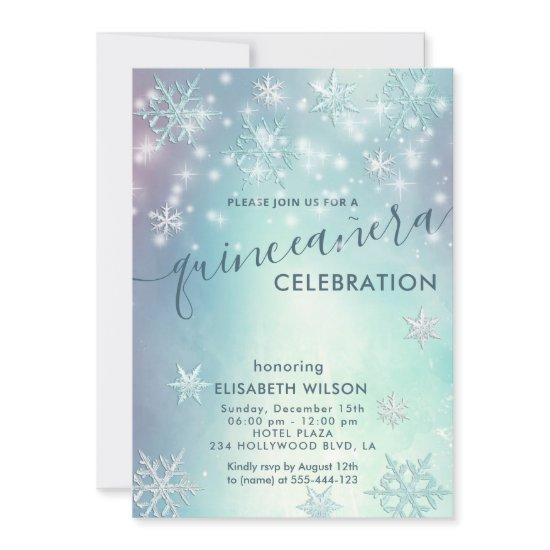 Winter wonderland snowflakes  Quinceañera