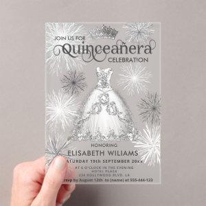 Winter wonderland Snowflakes tiara Quinceañera Acrylic