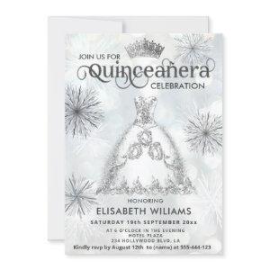"Winter wonderland Snowflakes tiara Quinceañera