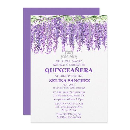Wisteria Quinceanera Purple Floral 15th Birthday