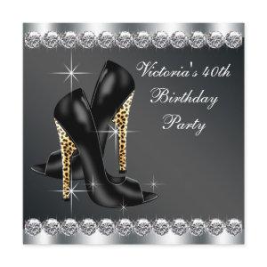 Womans Chic Black Birthday Party