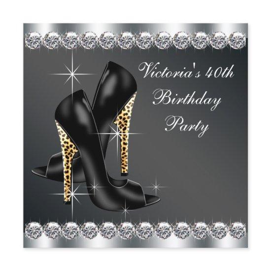 Womans Chic Black Birthday Party