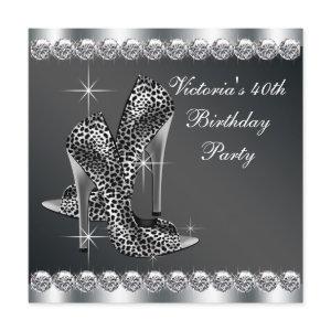 Womans Elegant Black Birthday Party