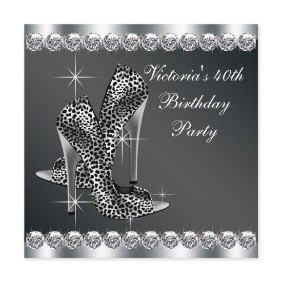 Womans Elegant Black Birthday Party