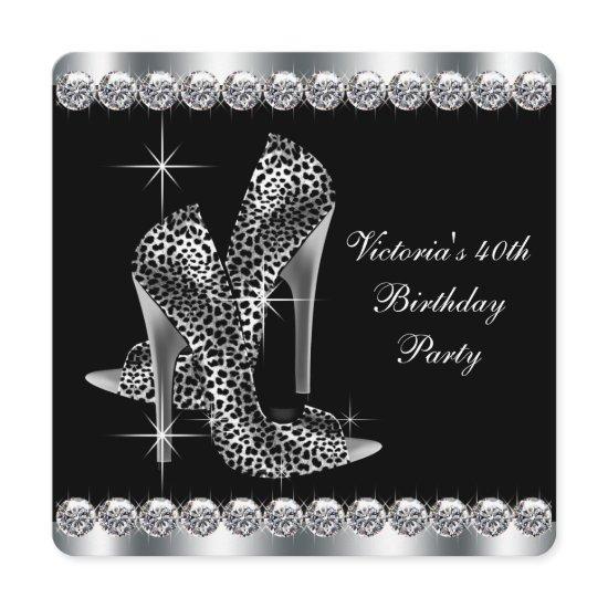 Womans Elegant Black Birthday Party