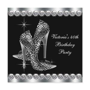 Womans Elegant Black Birthday Party