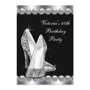 Womans Elegant Black Birthday Party