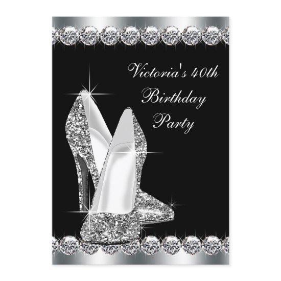 Womans Elegant Black Birthday Party
