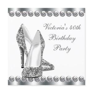 Womans Elegant White Birthday Party