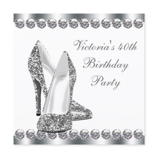 Womans Elegant White Birthday Party