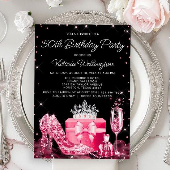 Womans Hot Pink Any Number Birthday Party
