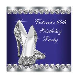Womans Royal Blue 60th Birthday Party
