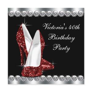 Womans Ruby Red Birthday Party
