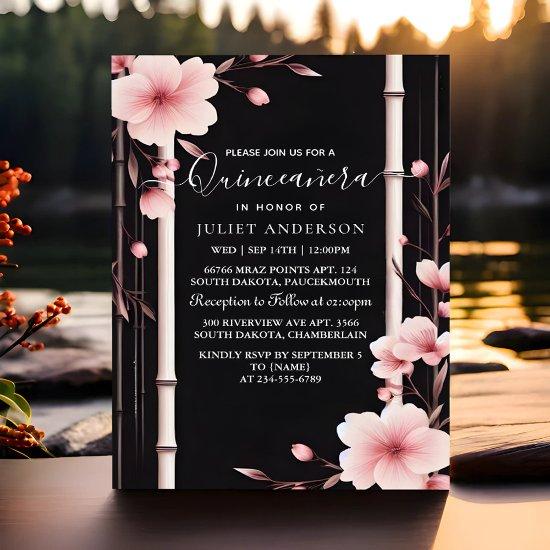 Wood Tree Pink Girly Cherry Blossom Quinceanera