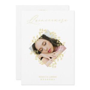 XV Años Gold Diamond Wildflower White Photo