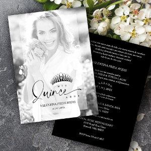 XV Princess Crown Elegant Overlay Vellum Effect
