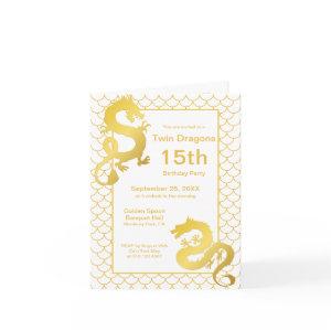 Year of the Dragon White Gold Twin 15th Birthday