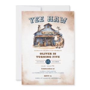 Yee haw Cowboy Rodeo Wild West Ranch 5th Birthday
