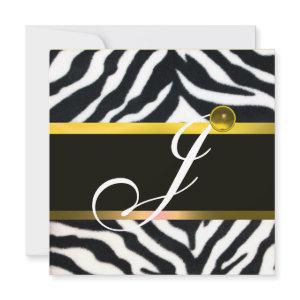 YELLOW BLACK WHITE ZEBRA FUR MONOGRAM,Topaz