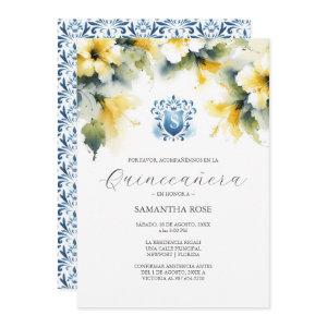 Yellow Floral Quinceanera