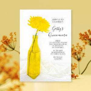 Yellow Flower on White Quinceanera Party