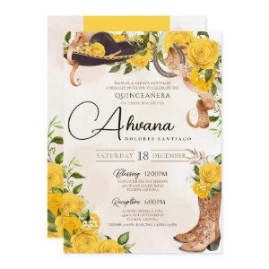 Yellow Roses Vintage Charro Western Quinceañera