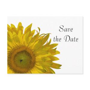 Yellow Sunflower Quinceanera Save the Date Announcement Postcard
