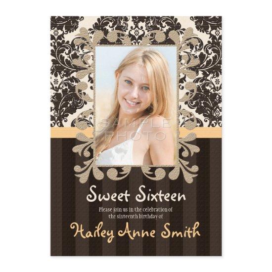 Yellow Vintage Lace Damask Sweet Sixteen