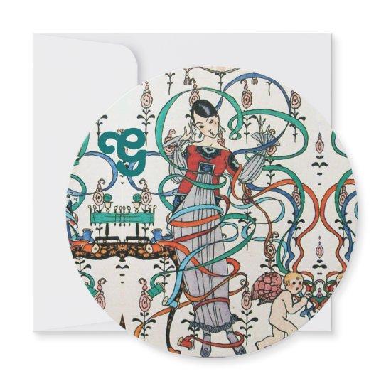 YOUNG GIRL,COLORFUL RIBBONS BRIDAL SHOWER MONOGRAM