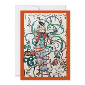 YOUNG GIRL,COLORFUL RIBBONS BRIDAL SHOWER MONOGRAM