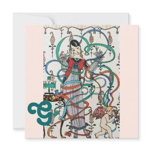 YOUNG GIRL,COLORFUL RIBBONS BRIDAL SHOWER MONOGRAM