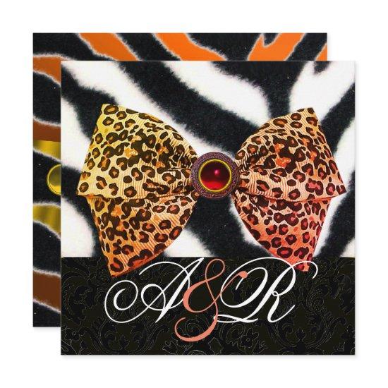 ZEBRA FUR,LEOPARD SKIN BOW ,BLACK DAMASK MONOGRAM
